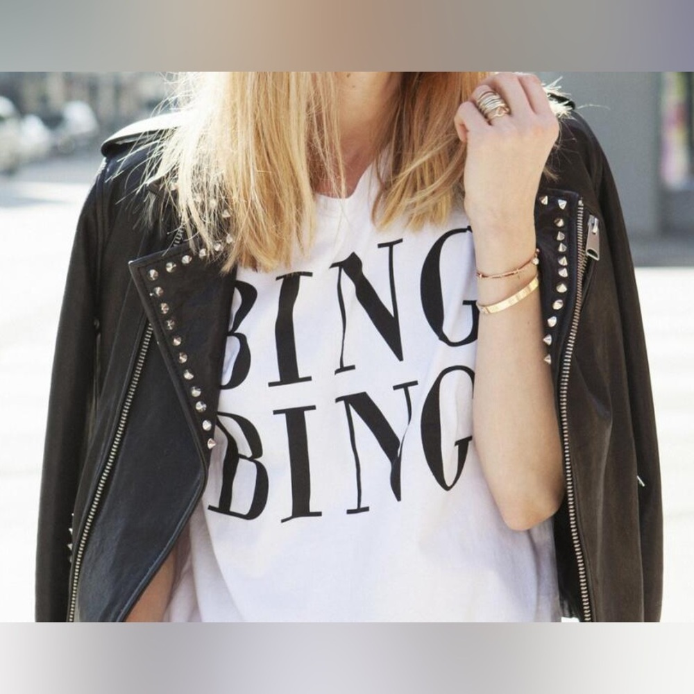 Anine Bing Studded Black Leather Classic Moto Jacket